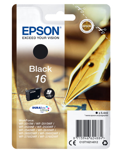 Epson Pen and crossword Singlepack Black 16 DURABrite Ultra Ink Epson Pen and crossword Singlepack Black 16 DURABrite Ultra Ink